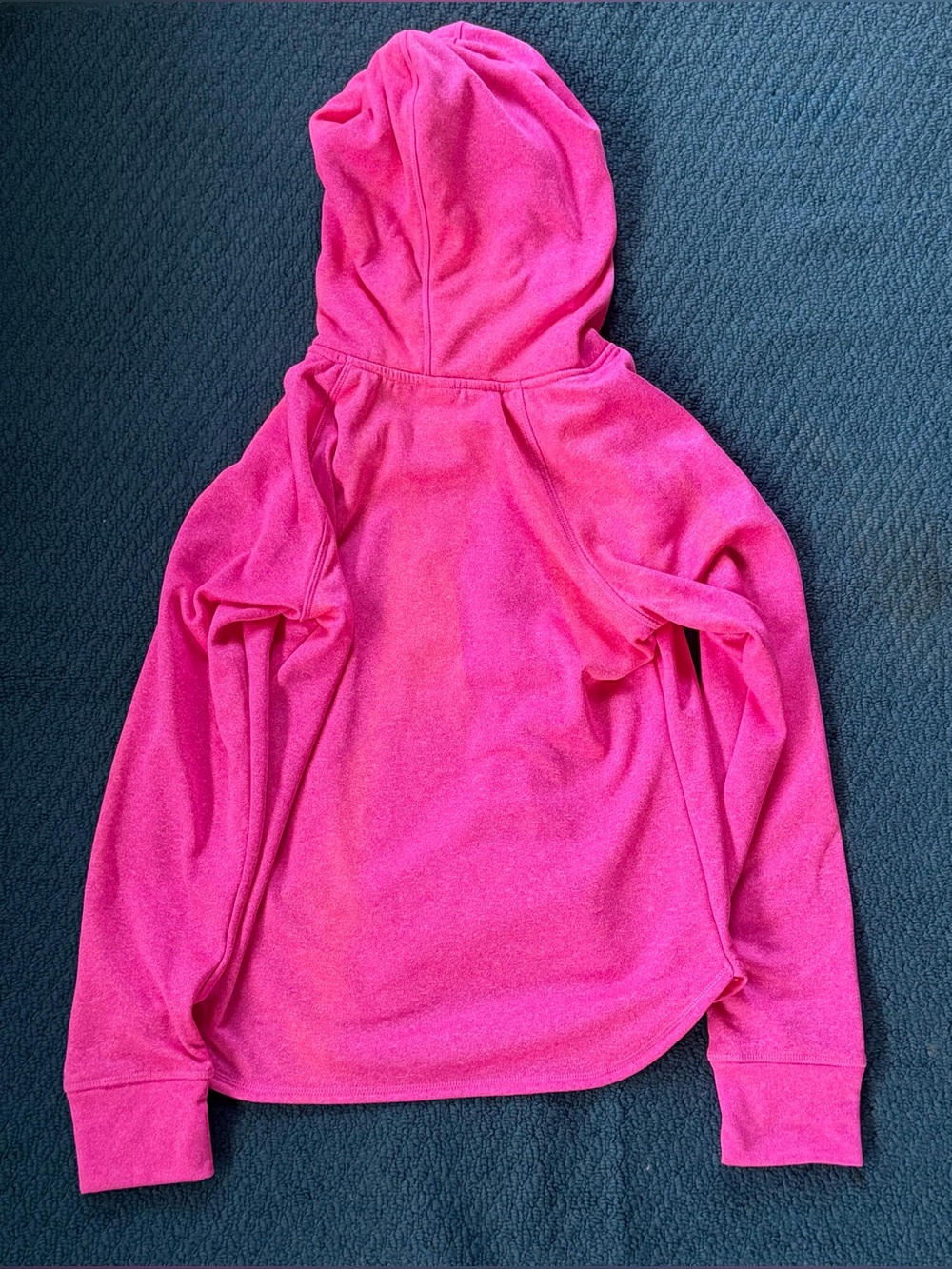 Athletic Works Girls XL 14-16 Pink Fleece Hoodie Thumbhole Pullover Athleisure - Picture 2 of 4